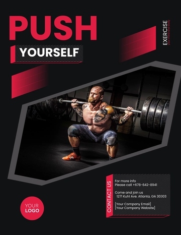 Free Gym Leaflet Template to Edit Online
