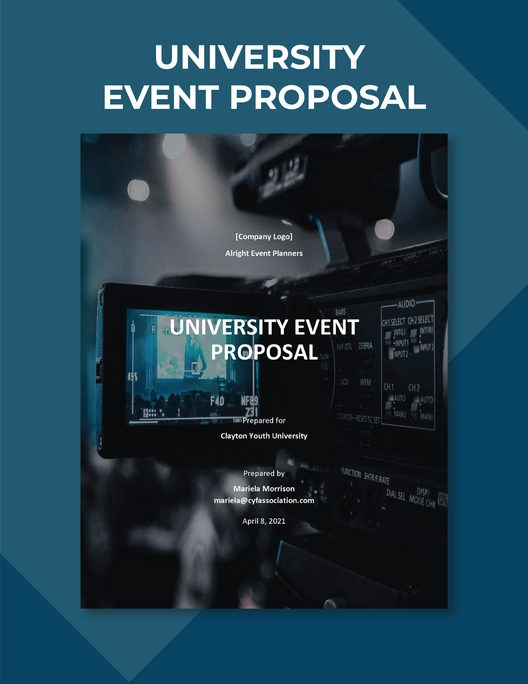 University Event Proposal Template