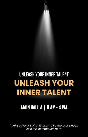 Free Singing Competition Poster Template to Edit Online