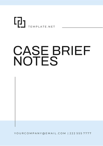 Free Case Brief Notes Template to Edit Online