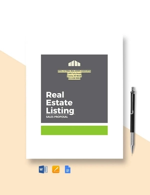 Real Estate Sales Proposal Template
