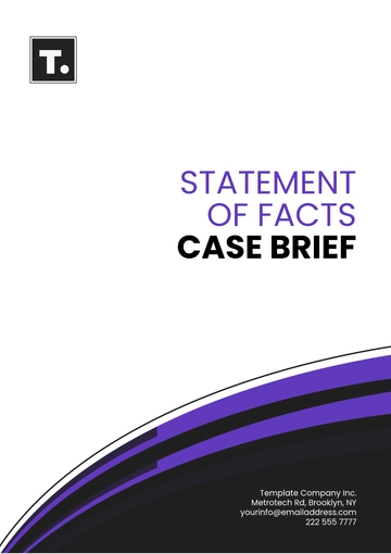 Free Statement of Facts Case Brief Template to Edit Online