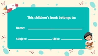 Free Childrens Book Label Template to Edit Online