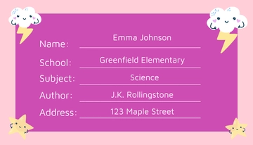 Free Cute Book Label Template to Edit Online