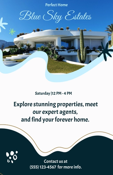 Free Real Estate Poster Template to Edit Online