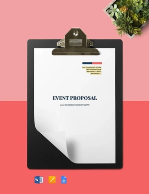 Fashion Event Proposal Template