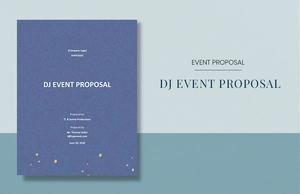 DJ Event Proposal Template