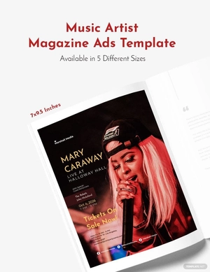 Music Artist Magazine Ads Template