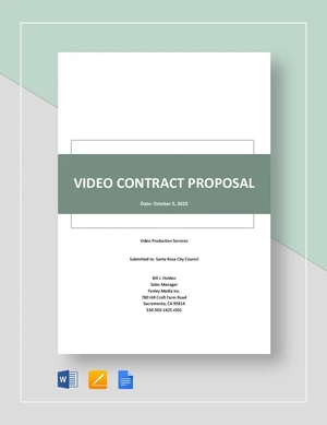 Video Contract Proposal Template