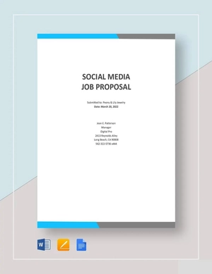 Social Media Job Proposal Template
