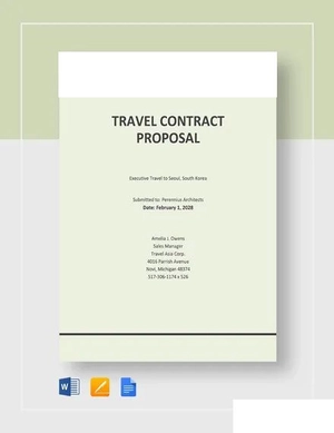 Travel Contract Proposal Template