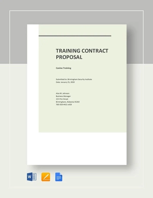 Training Contract Proposal Template