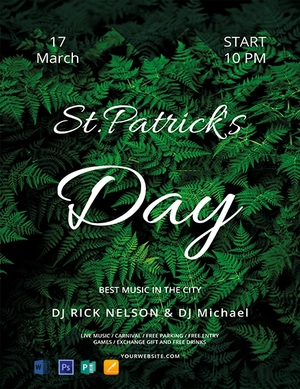 St Patrick's Day Flyer Template