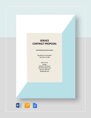 Service Contract Proposal Template