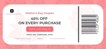 Free Mother's Day Coupon Template to Edit Online