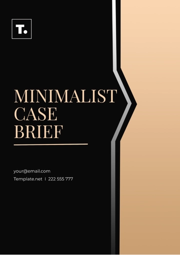 Free Minimalist Case Brief Template to Edit Online
