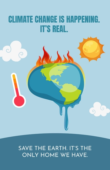 Free Climate Change Poster Template to Edit Online