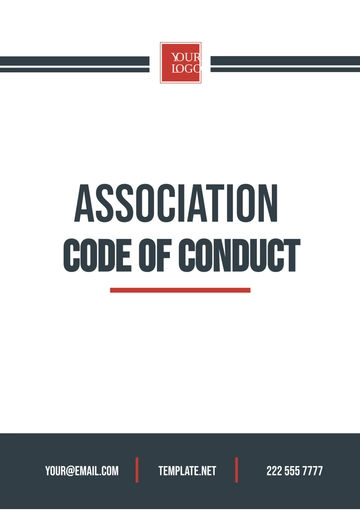 Free Association Code of Conduct Template to Edit Online