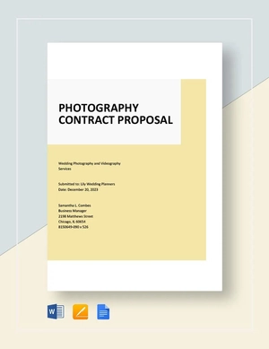 Photography Contract Proposal Template