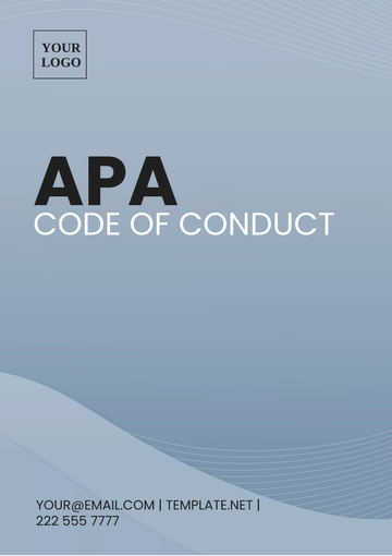 Free APA Code of Conduct Template to Edit Online