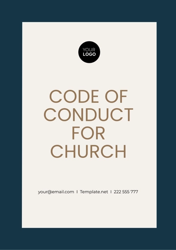 Free Code of Conduct for Church Template to Edit Online