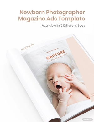 Newborn Photographer Magazine Ads Template