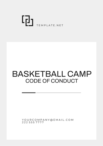 Free Basketball Camp Code of Conduct Template to Edit Online