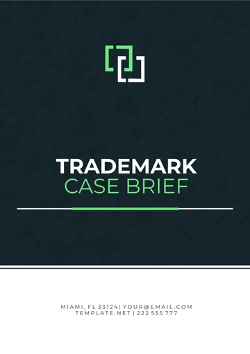 Free Trademark Case Brief Template to Edit Online