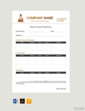 Simple Root Cause Analysis Template