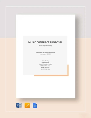 Music Contract Proposal Template
