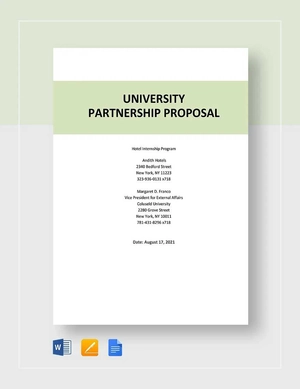 University Partnership Proposal Template