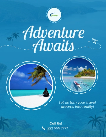 Free Travel Agency Marketing Flyer Template to Edit Online