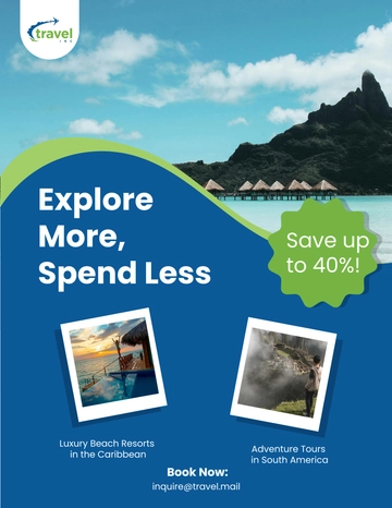 Free Travel Agency Announcement Flyer Template to Edit Online