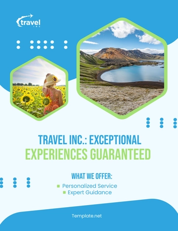 Free Travel Agency Information Flyer Template to Edit Online
