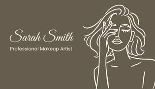 Free Makeup Artist Business Card Template to Edit Online