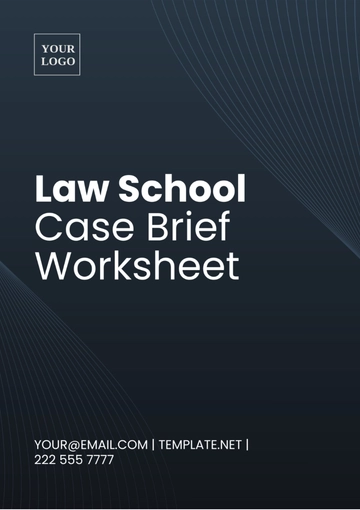 Free Law School Case Brief Worksheet Template to Edit Online