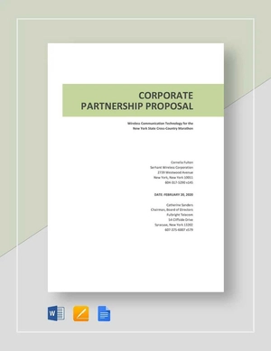 Corporate Partnership Proposal Template