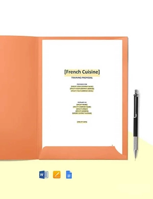 Restaurant Training Proposal Template