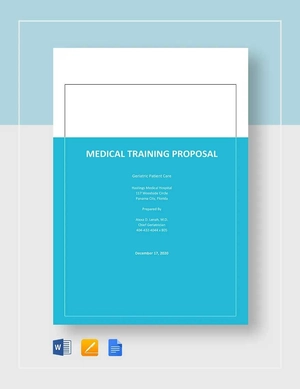 Medical Training Proposal Template Medical Training Proposal Template