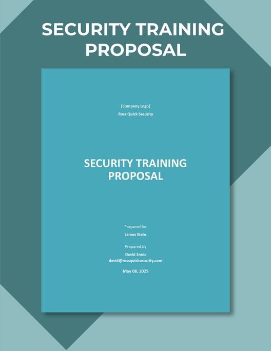 Security Training Proposal Template Security Training Proposal Template