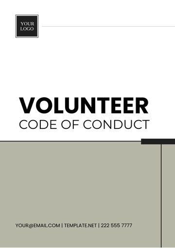Free Volunteer Code of Conduct Template to Edit Online