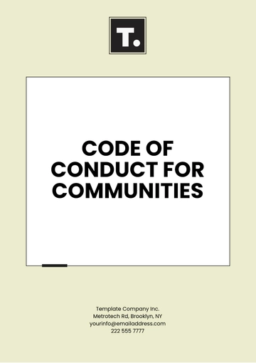 Free Code of Conduct for Communities Template to Edit Online