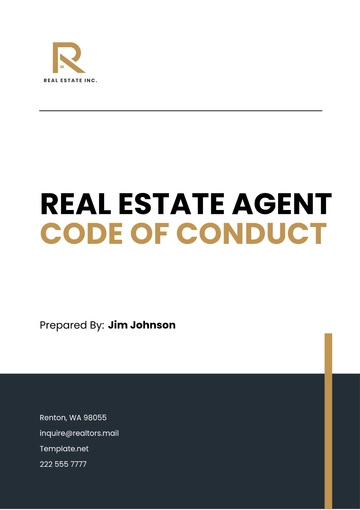 Free Real Estate Agent Code of Conduct Template to Edit Online