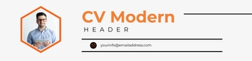 Free CV Modern Header Template to Edit Online