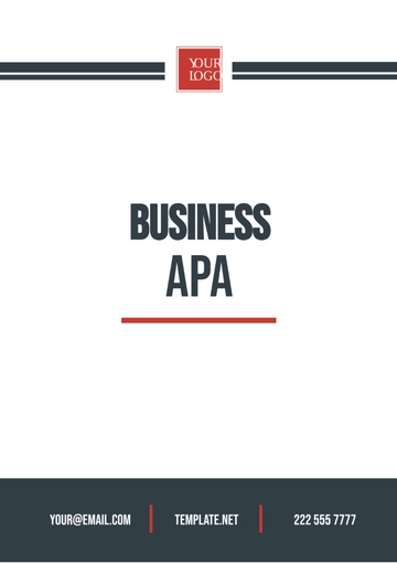 Free Business APA Template to Edit Online