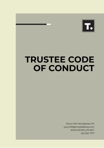 Free Trustee Code of Conduct Template to Edit Online