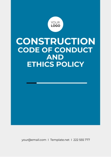 Free Construction Code of Conduct and Ethics Policy Template to Edit Online Free Construction Code of Conduct and Ethics Policy Template to Edit Online