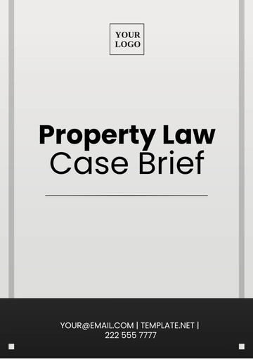 Free Property Law Case Brief Template to Edit Online