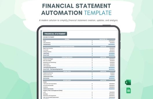 Financial Statement Automation Template
