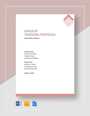 Makeup Training Proposal Template Makeup Training Proposal Template